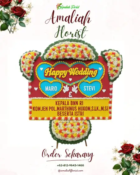 Papan Bunga Pernikahan Obi Barat